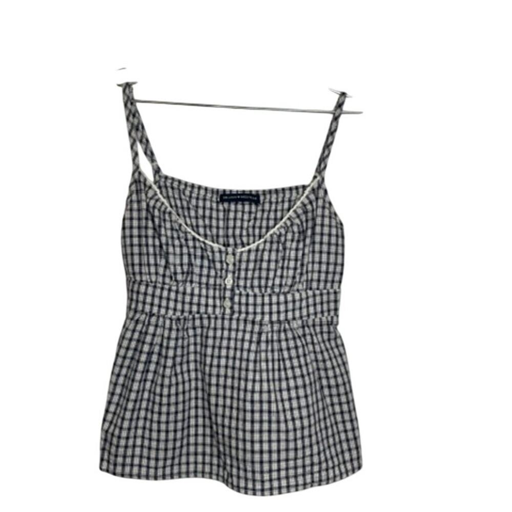 471. Brandy Melville Gingham Button Front Cami Tank Top